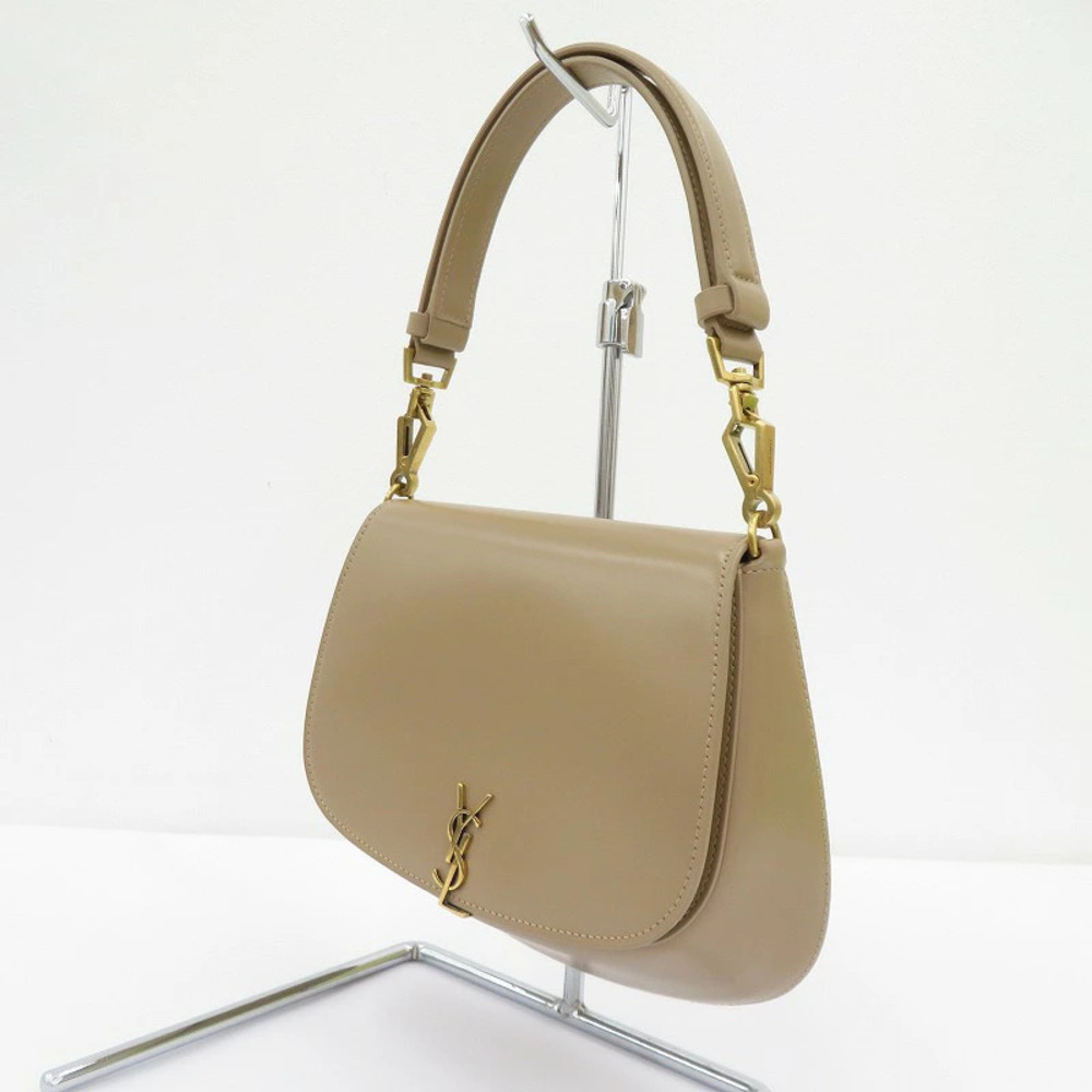 SAINT LAURENT Voltaire Top Handle Bag Handbag Beige Cream